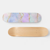 Skateboard Joli Pastel Agate | Aquarelle de la veine Parties (Horz)