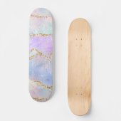 Skateboard Joli Pastel Agate | Aquarelle de la veine Parties (Recto)