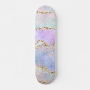 Skateboard Joli Pastel Agate   Aquarelle de la veine Parties 
