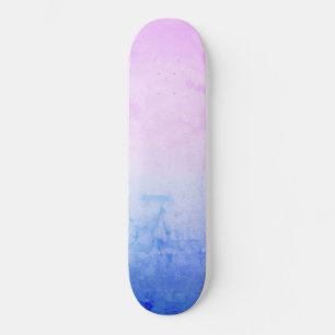 Skateboard Joli Pastel Marbre Ombre Lavender Rose Bleu