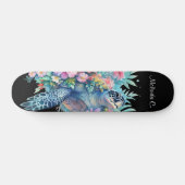 Skateboard Joli pont de tortue de mer fleurie (Horz)