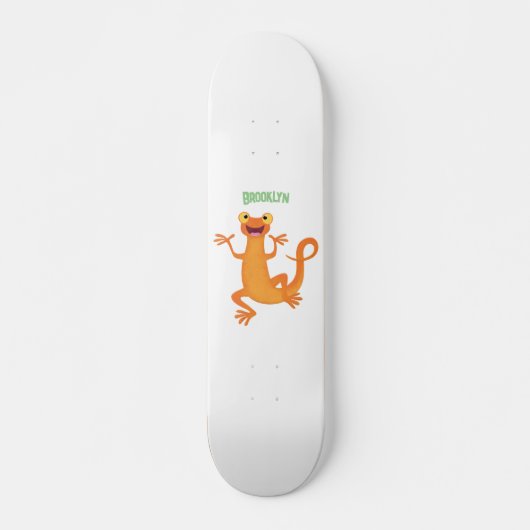 Skateboard Joli triton orangé joyeux (Devant)