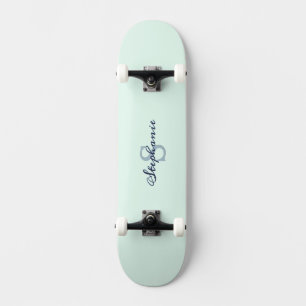 Skateboard Joli Vert Clair Élégant Simple Mignon Monogrammé