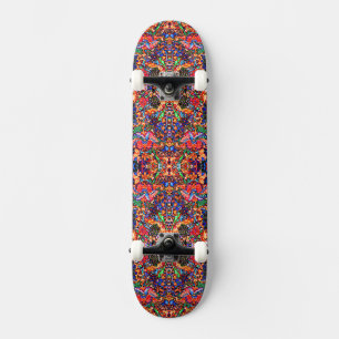 Skateboard Jolie abstraite magique florale colorée de nature