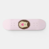 Skateboard Jolie bébé hérisson rose (Horz)