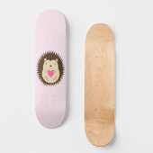 Skateboard Jolie bébé hérisson rose (Recto)