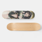 Skateboard Jolie fille Anime souriante (Horz)