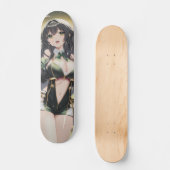 Skateboard Jolie fille Anime souriante (Recto)