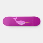 Skateboard Jolie fille rose bébé Narwhal (Horz)