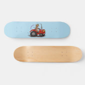 Skateboard Jolie vache heureuse conduisant un dessin animé de (Horz)