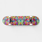 Skateboard Jolies fleurs magiques colorées (Horz)