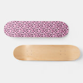 Skateboard Jolies fleurs noires blanches (Horz)