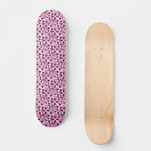 Skateboard Jolies fleurs noires blanches (Recto)