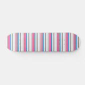 Skateboard Jolies rayures bleues blanches (Horz)