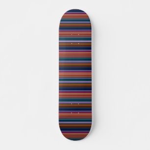Skateboard Jolies rayures colorées rétro
