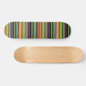 Skateboard Jolies rayures noires colorées (Horz)