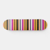 Skateboard Jolies rayures noires orange (Horz)