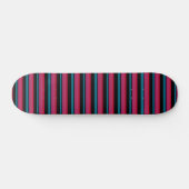 Skateboard Jolies rayures noires roses (Horz)