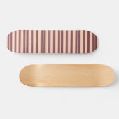 Skateboard Jolies rayures roses marron (Horz)