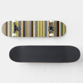 Skateboard Jolis motifs aztèques gris jaune orange (Horz)