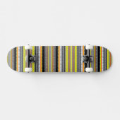 Skateboard Jolis motifs aztèques gris jaune orange (Horz)