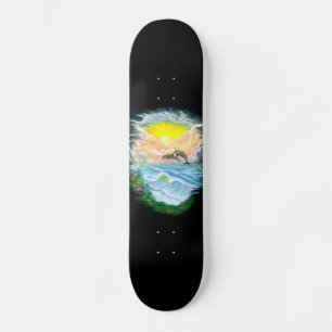 Skateboard Jouer aux dauphins sous le soleil