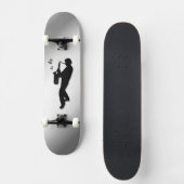 Skateboard Joueur de saxophone Silver (Recto)