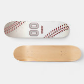 Skateboard Joueur numéro 00 - points frais de base-ball (Horz)