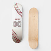 Skateboard Joueur numéro 00 - points frais de base-ball (Recto)