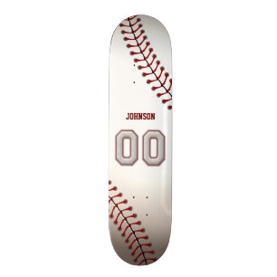 Skateboard Joueur numéro 00 - points frais de base-ball