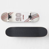 Skateboard Joueur numéro 05 - points frais de base-ball (Horz)