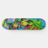 Skateboard Jouons - Dragon Vert et Dinosaure (Horz)