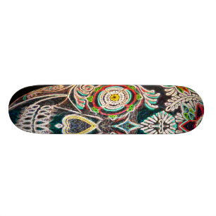 Skateboard Jour de la lueur au néon morte