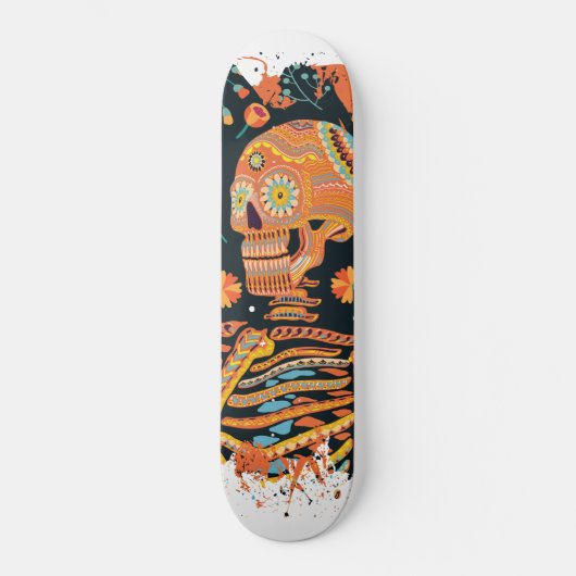 Skateboard Jour du squelette mort - Dia de los muertos (Recto)
