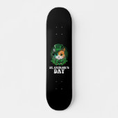 Skateboard Journée St Catricks Amoureux des chats St Patrick' (Devant)