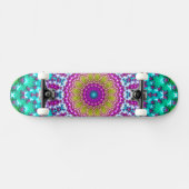 Skateboard Joyau super Coloré Tone Boho Fractal Mandala (Horz)