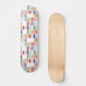 Skateboard Joyaux d'aquarelle couleur vive (Recto)