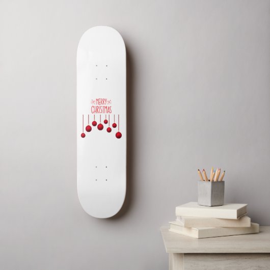 Skateboard Joyeuses lumières de Noël (Art mural)