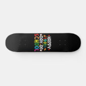 Skateboard Joyeux 100e jour de l'enseignant étudiant (Horz)