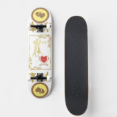 Skateboard Joyeux Couples Danse Valentines conception vectori (Devant)