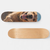 Skateboard Joyeux Golden Retriever en cours (Horz)