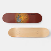 Skateboard Joyeux Halloween avec Chat Chat Chien et Araignée (Horz)