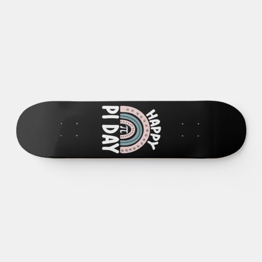 Skateboard Joyeux Jour de Pi Boho Rainbow Math Mathématique M (Horz)