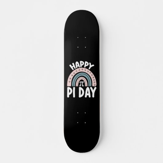 Skateboard Joyeux Jour de Pi Boho Rainbow Math Mathématique M (Devant)
