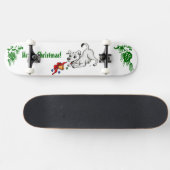 Skateboard Joyeux Noël ! Chiot avec Bell et Ball (Horz)