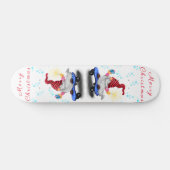 Skateboard Joyeux Noël - Happy Skater Gnome avec cadeaux (Horz)