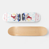 Skateboard Joyeux Noël - Happy Skater Gnome avec cadeaux (Horz)