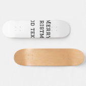 Skateboard Joyeux Noël simple minimum ajouter nom modèle de t (Horz)