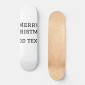 Skateboard Joyeux Noël simple minimum ajouter nom modèle de t (Recto)