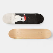 Skateboard Joyeux Ours Polaire De Noël ! (Horz)